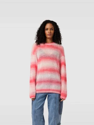 Oversize’owy sweter o wyglądzie dzianiny RE/DONE Jasnoczerwony