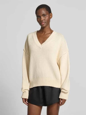 Oversize’owy sweter o wyglądzie dzianiny Black Palms Écru