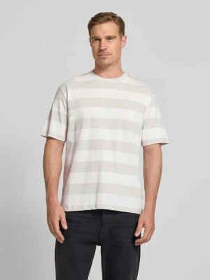 Oversize’owy T-shirt w paski z okrągłym dekoltem lindbergh