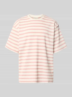 Oversize’owy T-shirt z dekoltem w łódkę model 'Gael' Redefined Rebel