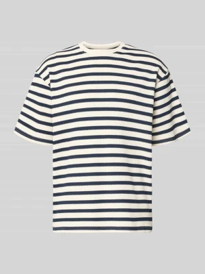 Oversize’owy T-shirt z dekoltem w łódkę model 'Gael' Redefined Rebel