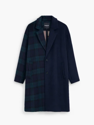 Oversize płaszcz łączony Desigual niebieski