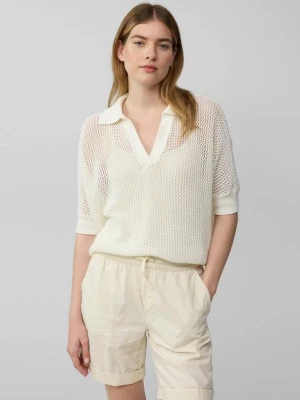 Oversize polo ajour s.Oliver kremowy