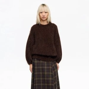 Oversize sweter z moheru, brązowy BIMBA Y LOLA