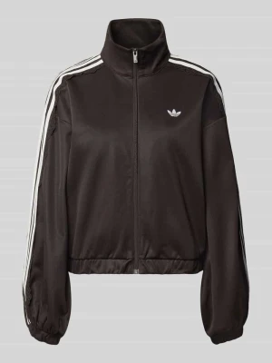 oversized bluza rozpinana z mieszanka bawełny model 'LACE OVERSIZED' adidas Originals Ciemnobrązowy