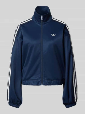 oversized bluza rozpinana z mieszanka bawełny model 'LACE OVERSIZED' adidas Originals Ciemnoniebieski