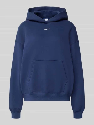 oversized bluza z kapturem z mieszanki bawełny Nike Ciemnoniebieski