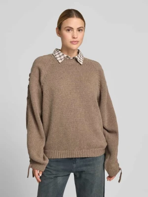 Oversized bluza z mieszanki wełny ROTATE Beżowy