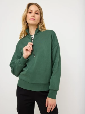 Oversized Sweatshirt zielony - TAMARIS