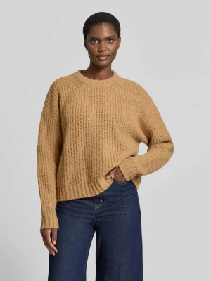 Oversized sweter wełniany z mieszanka wełny Michael Kors Camel