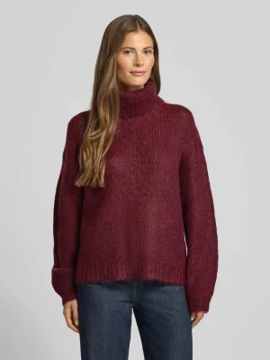 Oversized sweter z golfem z mieszanki wełny i moheru model „LAMBI” YAS