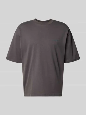 Oversized t-shirt z aplikacja z logo REVIEW