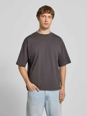 Oversized t-shirt z aplikacja z logo REVIEW