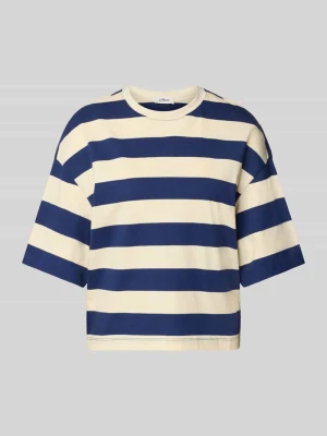 Oversized T-shirt z czystej Bawełna s.Oliver Granatowy