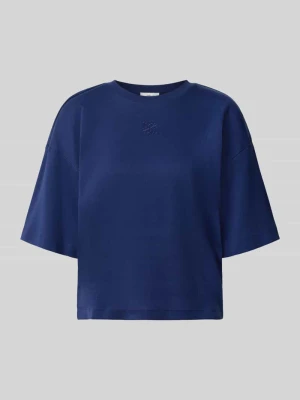 Oversized T-shirt z czystej Bawełna s.Oliver Granatowy