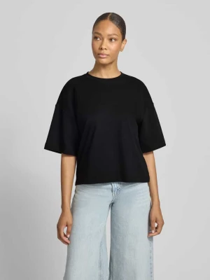 Oversized T-shirt z czystej Bawełna s.Oliver Czarny