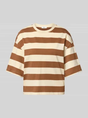Oversized T-shirt z czystej Bawełna s.Oliver Średniobrązowy