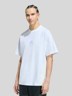 Oversized t-shirt z czystej bawełny Adidas Biały