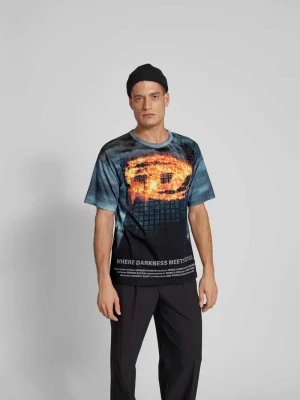 Oversized t-shirt z czystej bawełny Diesel Ciemnoszary