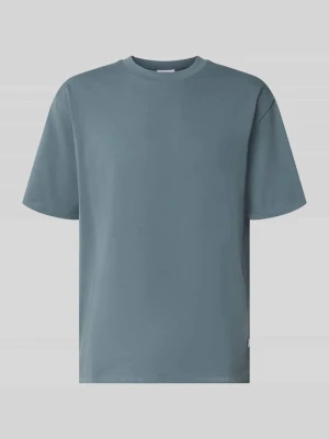 Oversized t-shirt z czystej bawełny lindbergh Błękitny