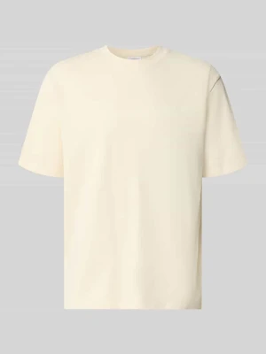 Oversized t-shirt z czystej bawełny lindbergh Złamany biały