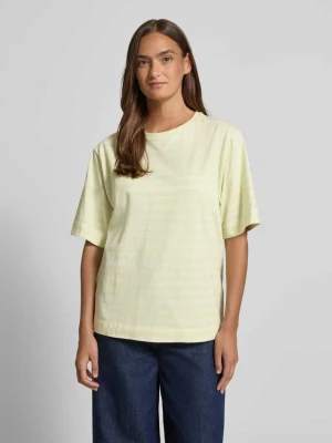 Oversized t-shirt z czystej bawełny model 'C_EREGULAR_STRIPE' Boss Orange