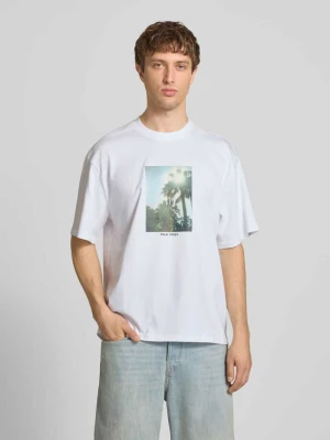 Oversized t-shirt z czystej bawełny model 'COOPER' Only & Sons Biały