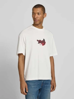 Oversized t-shirt z czystej bawełny model 'DOMANS' HUGO