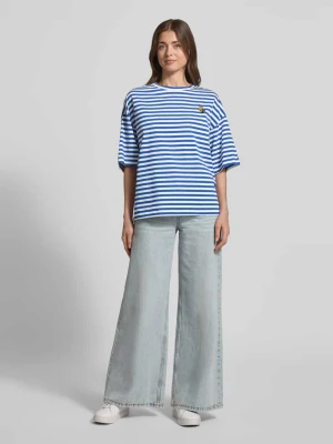 Oversized t-shirt z czystej bawełny model 'JARINERO STRIPED' Essentiel Antwerp