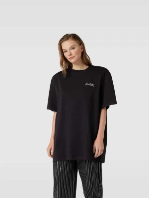 Oversized t-shirt z czystej bawełny ROTATE Czarny