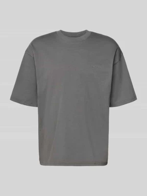 Oversized T-shirt z logo i okrągłym dekoltem REVIEW