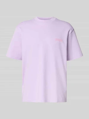 Oversized t-shirt z nadrukiem z logo lindbergh