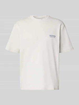 Oversized t-shirt z nadrukiem z logo lindbergh