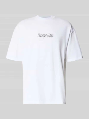 Oversized t-shirt z nadrukiem z logo model 'Ramon' Pegador Biały