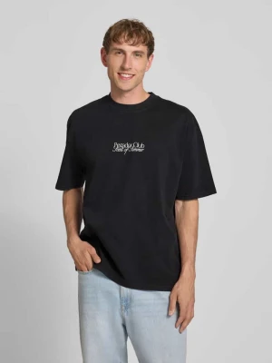 Oversized t-shirt z nadrukiem z logo model 'Ramon' Pegador Antracytowy
