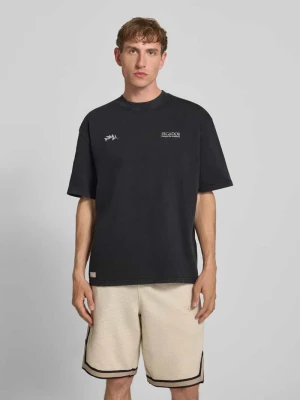 Oversized t-shirt z nadrukiem z logo model 'Trofa' Pegador Antracytowy
