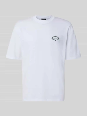 Oversized t-shirt z nadrukiem z motywem z tyłu model 'Reine' Pegador