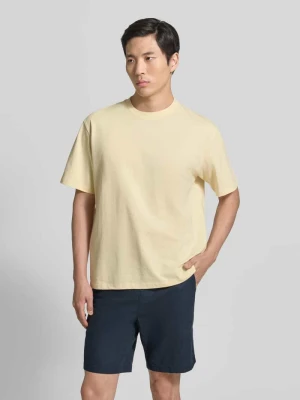 Oversized t-shirt z okrągłym dekoltem lindbergh Jasnożółty