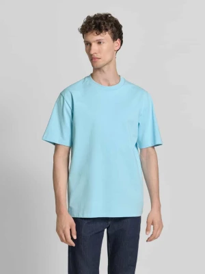 Oversized t-shirt z okrągłym dekoltem lindbergh Jasnoniebieski
