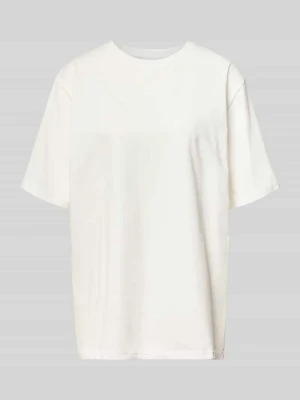 Oversized t-shirt z okrągłym dekoltem model 'Midsummer' Oh April Biały