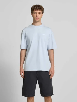Oversized T-shirt z Wyhaftowane logo Pegador Jasnoniebieski