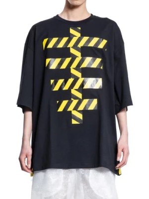 Oversized Tee z nadrukiem szkieletu Walter Van Beirendonck