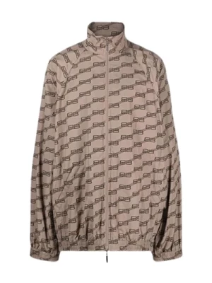 Oversizeowa kurtka z bawełny BB Monogram Balenciaga