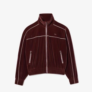 Oversizowa aksamitna bluza zapinana na suwak Lacoste