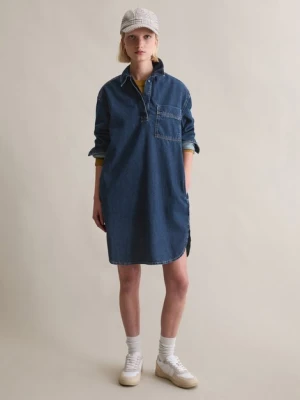 Oversizowa dżinsowa sukienka polo Marc O'Polo