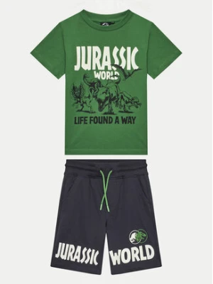 OVS Komplet t-shirt i szorty sportowe 2007294 Zielony Regular Fit