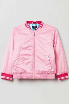 OVS kurtka bomber dziecięca kolor różowy