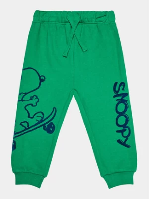 OVS Spodnie dresowe SNOOPY 1831151 Zielony Regular Fit