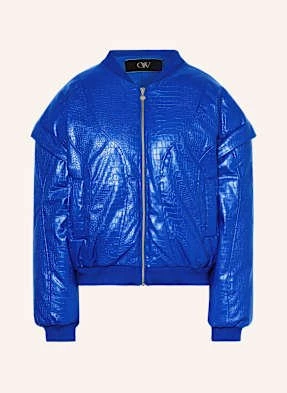 Ow Collection Bluzon Croc Z Imitacji Skóry blau