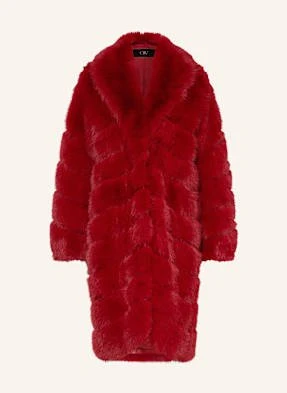 Ow Collection Płaszcz Ze Sztucznego Futra Copenhagen rot